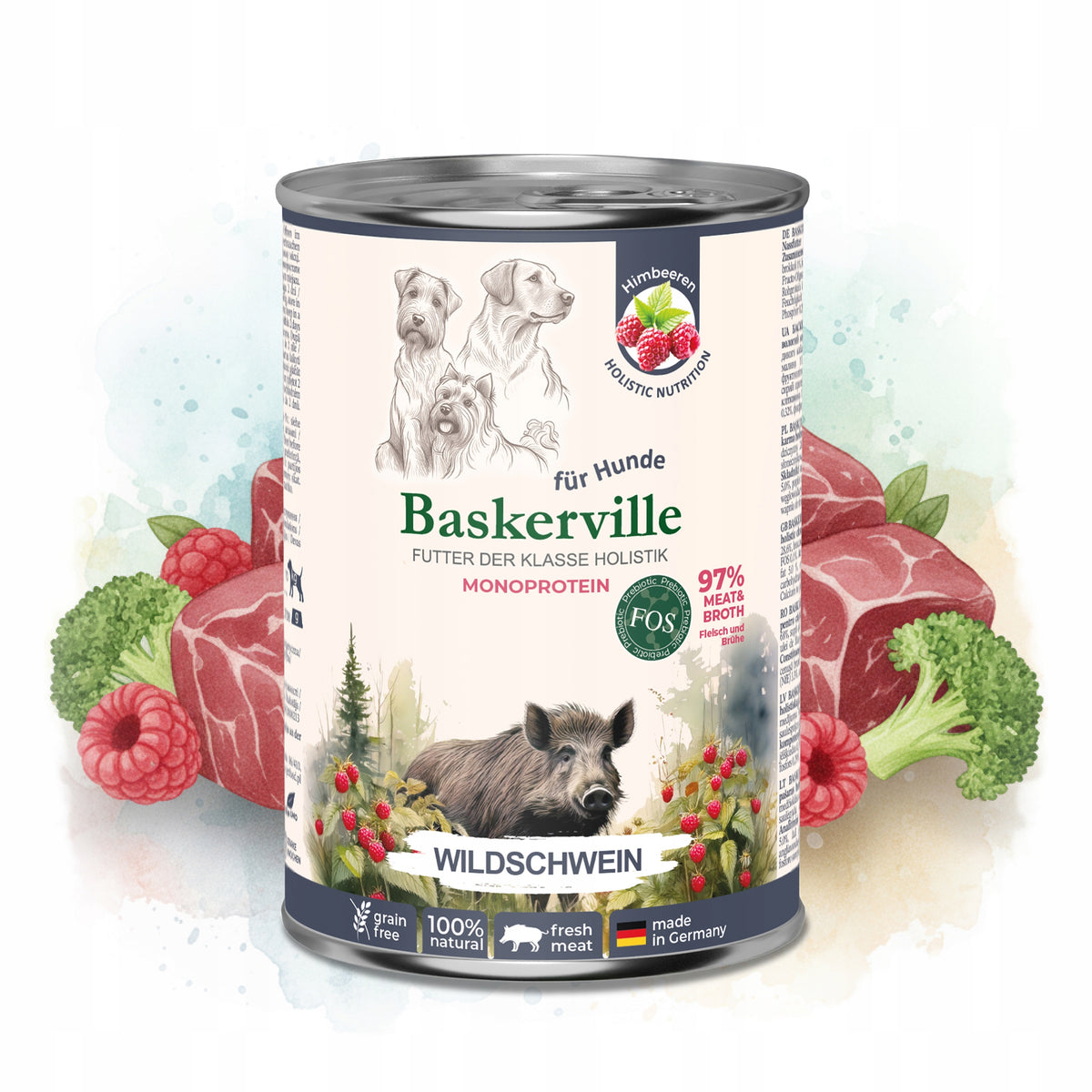 Baskerville Prebio Wild Monoprotein Food for Daily Nutrition with FOS