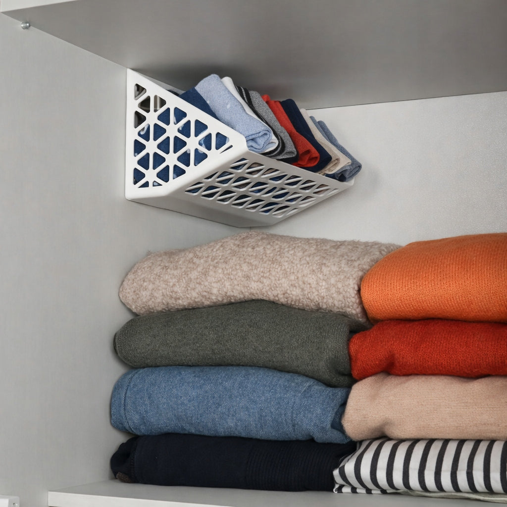 Basket Side Closet Organizer for Socks Underwear Without Drilling Packaging status original