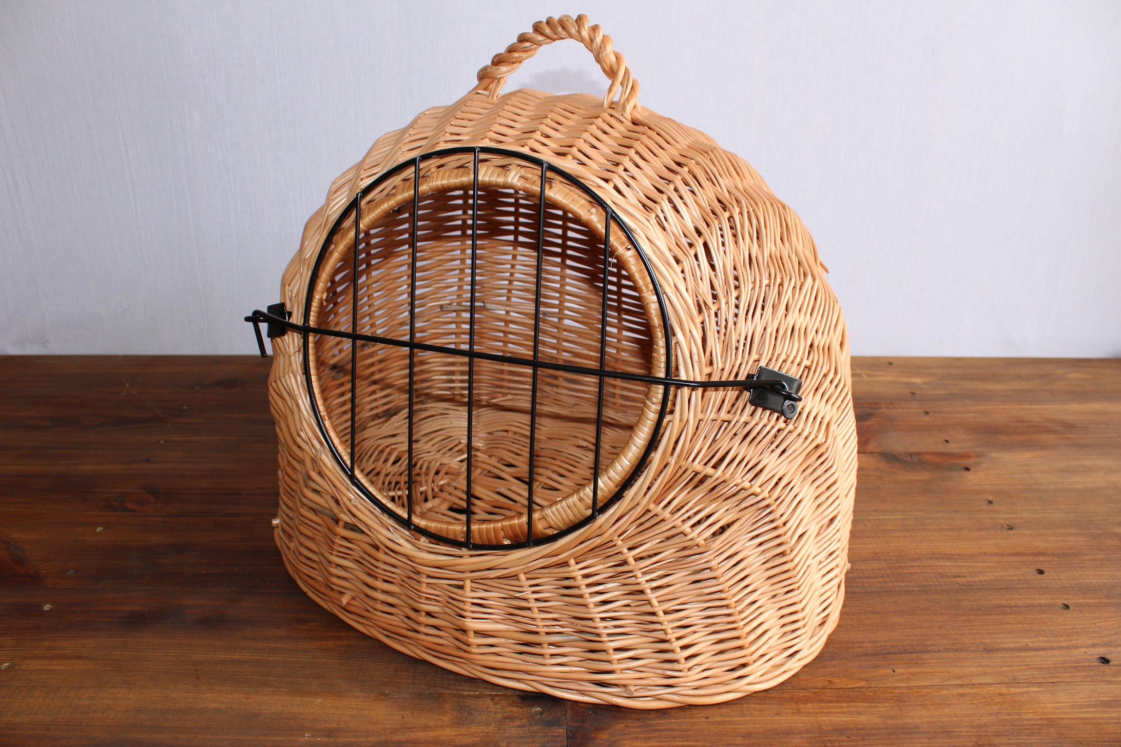 Basket wicker transporter for dog cat + pillow Brand Trixie