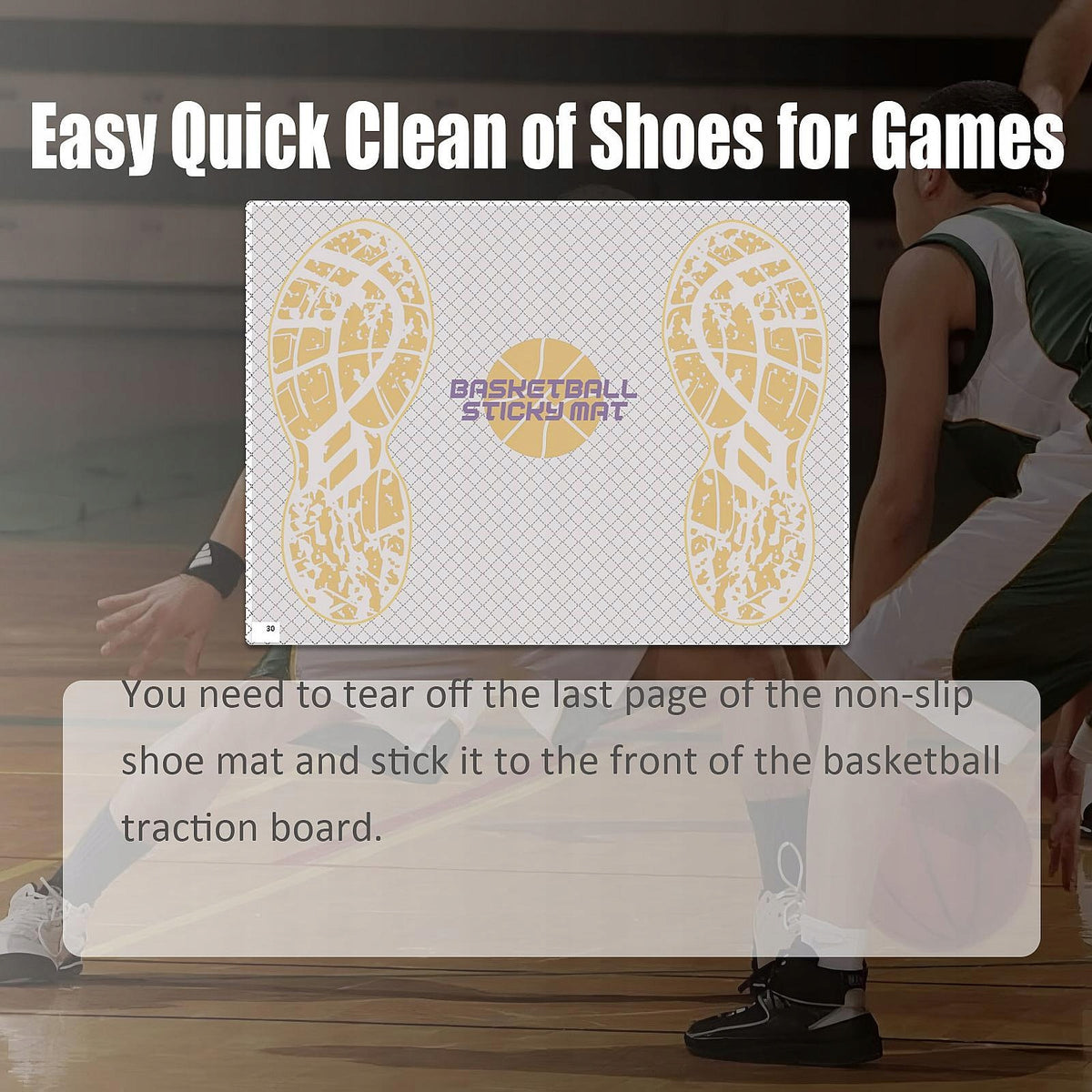 Basketball Adhesive with Board Replaceable Sheets Shoe Pad 90 Sticky Mat Packaging status original