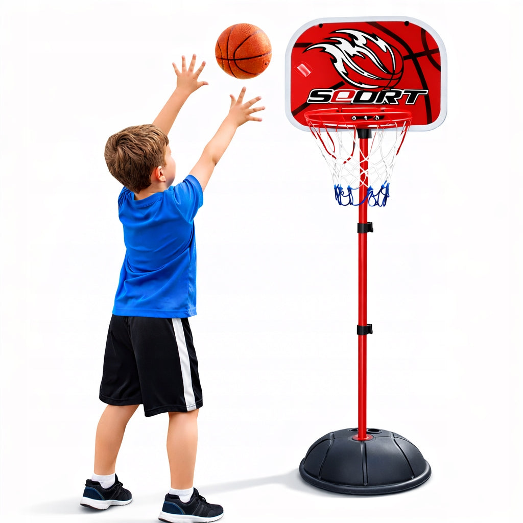 Basketball Basket Adjustable Basketball Basket for Kids 3in1 120cm Color orange