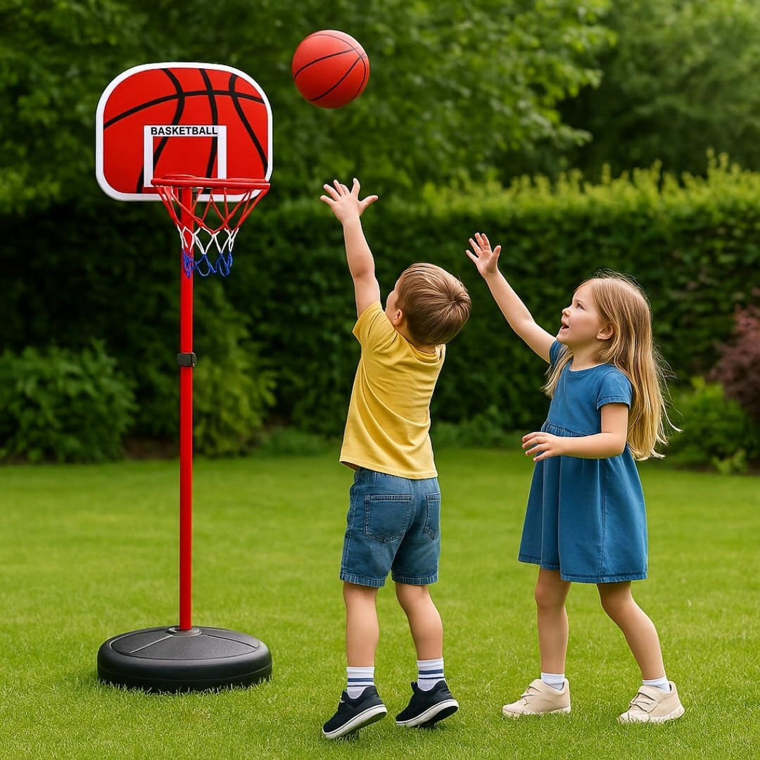 Basketball Basket Basketball Board Adjustable Set with Ball up to 160cm Packaging status original
