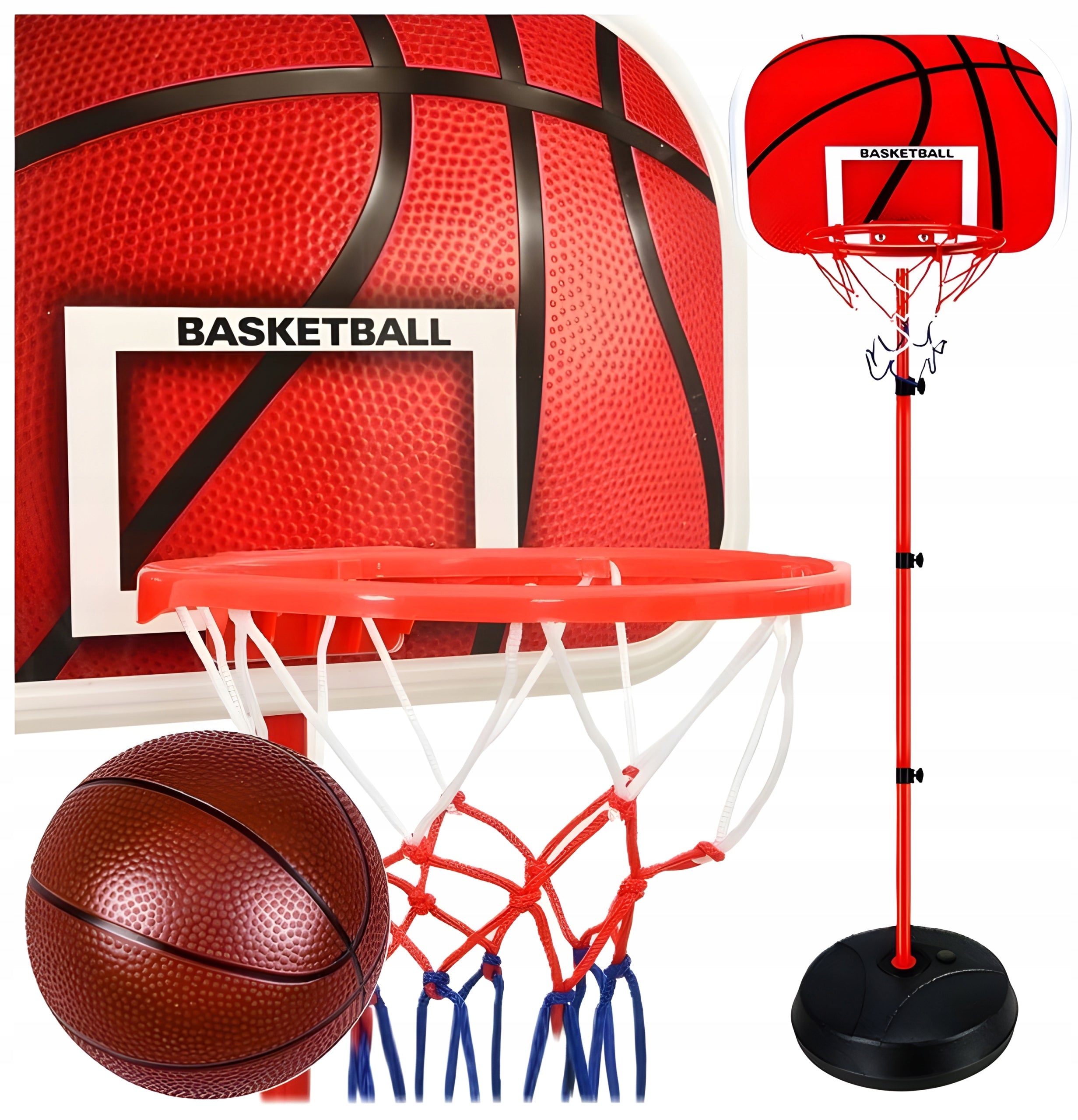 Basketball Basket Basketball Board Adjustable Set with Ball up to 160cm
