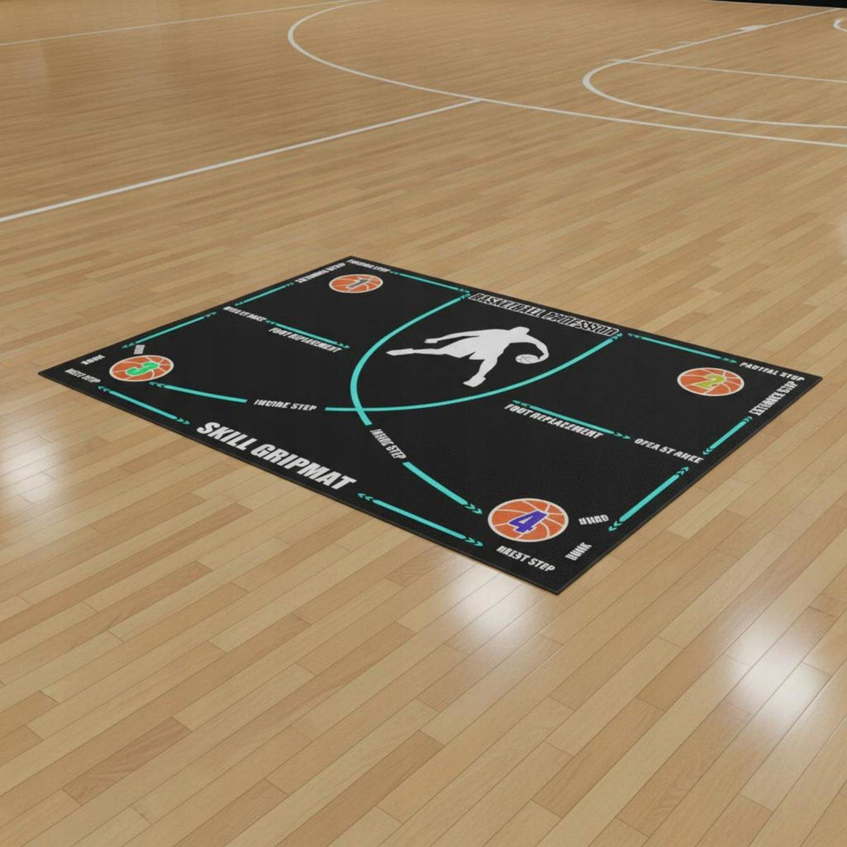 Basketball Training Pad Portable Foldable Fitness Mat Style a with Strap Packaging status original