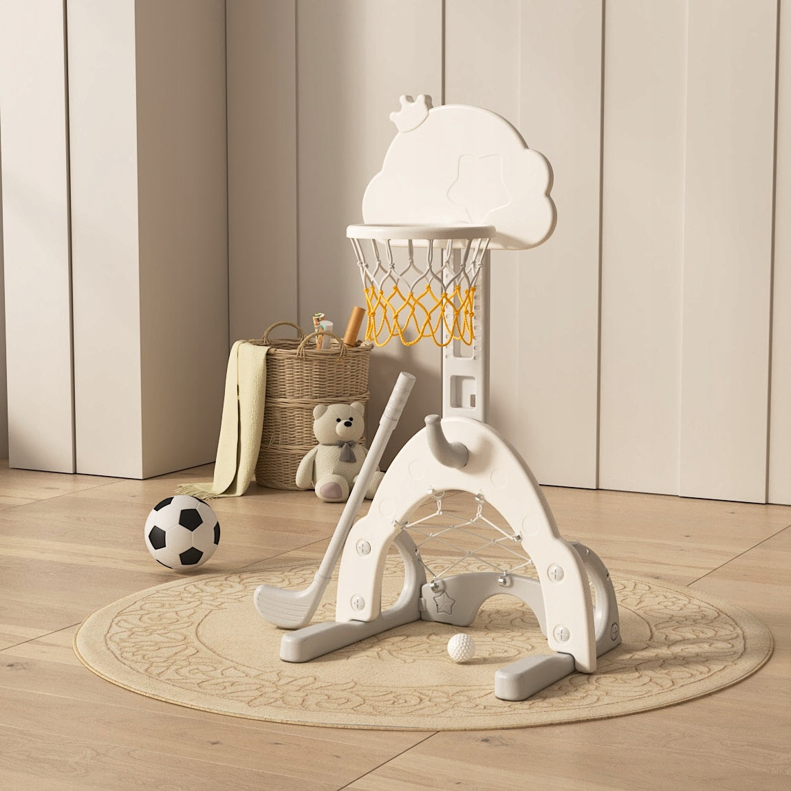 Basketball basket with goal square toys for children hockey board for children Dominant material synthetic material