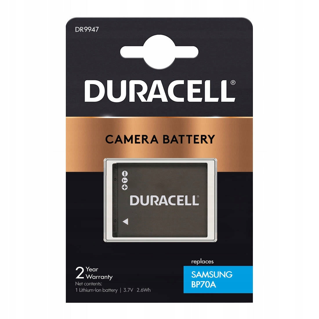 Duracell-Akku, analog Samsung BP70A, 670 mAh 