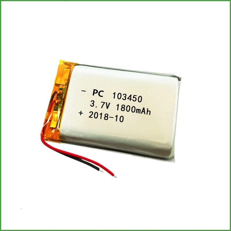 1 Stk. Wiederaufladbarer Lipo-Akku 103450 (3,7 V, 1800 mAh Lipo) für Bluetooth-Headsets, Smartwatches, Registrierkassen, medizinische Geräte und andere tragbare Geräte 