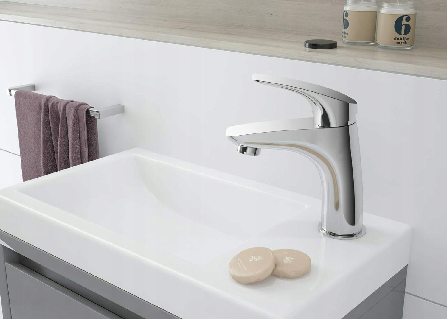 Deante Waschtischmischer Cynia mit Klick-Klack BCYE021M, Chrom 