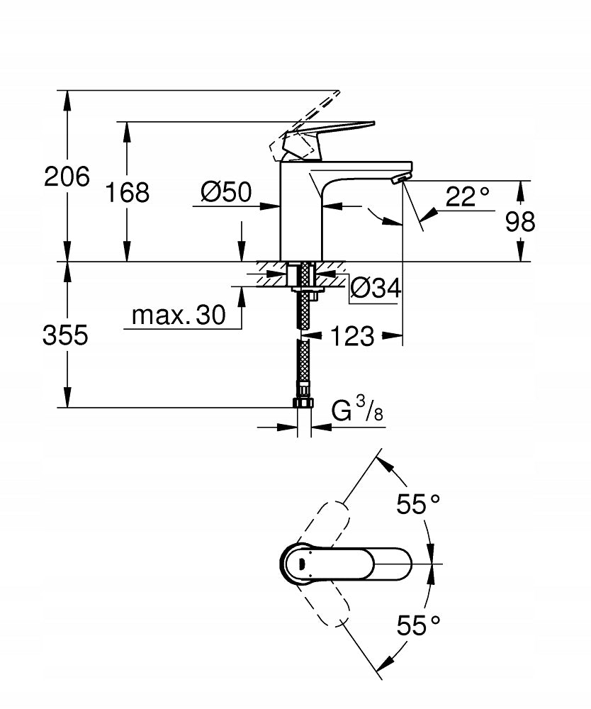 Grohe Cosmopolitan Waschtischmischer 