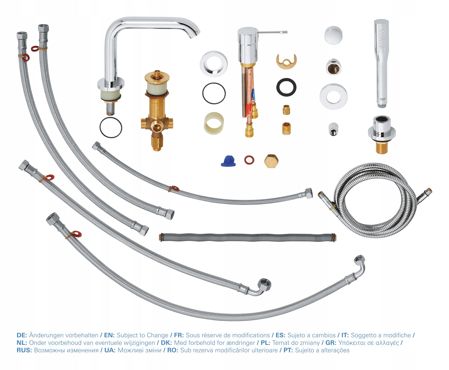 Grohe Essence 4-teilige Wannenarmatur 19578001, Chrom 