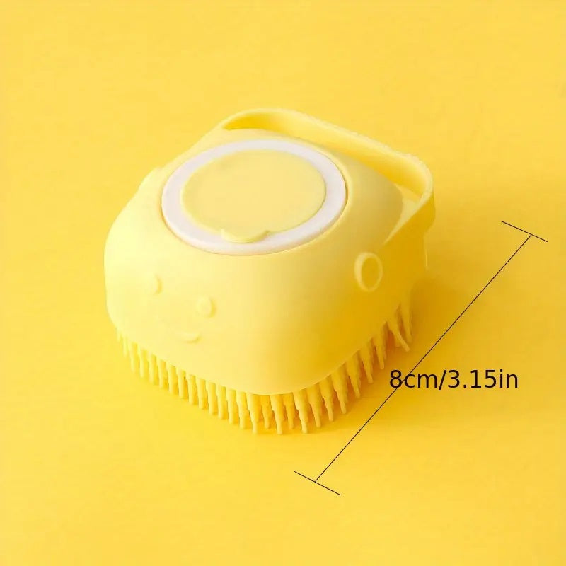 Bath Brush for Dogs and Cats 3 in 1 Yellow Packaging status original