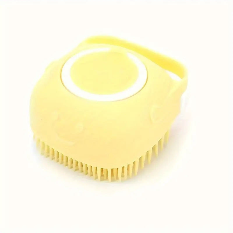 Bath Brush for Dogs and Cats 3 in 1 Yellow