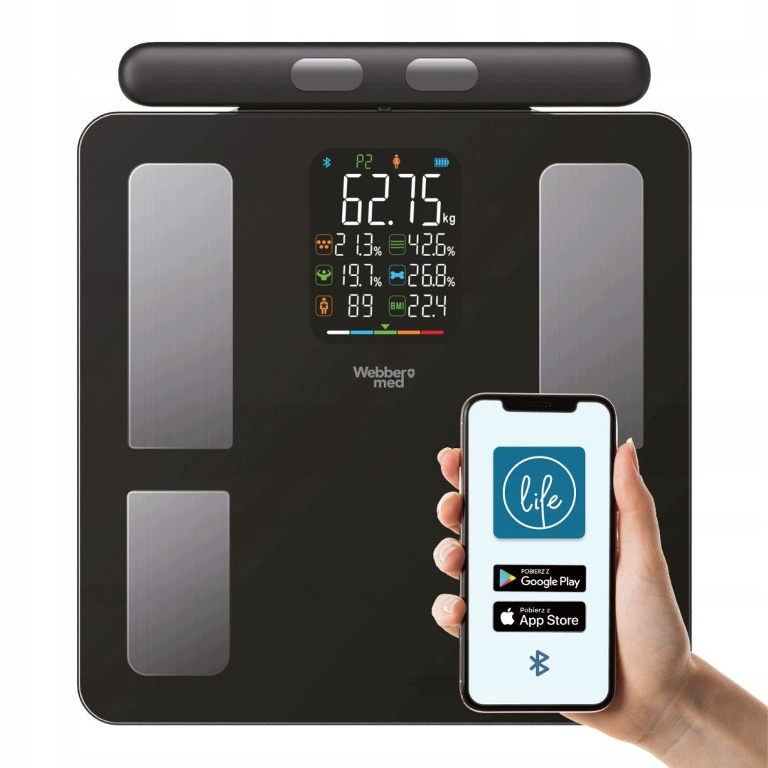 Bathroom Analytical Scale 15 Parameters Bluetooth Apple Health Google Fit