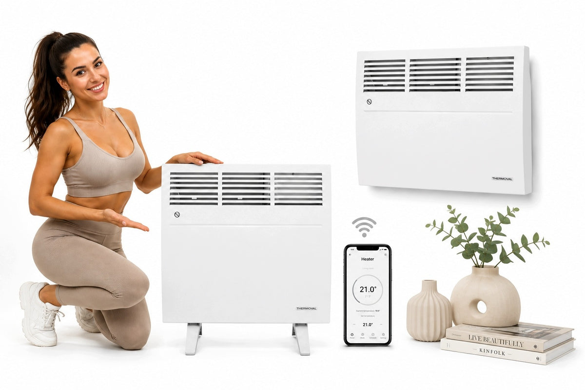 Bathroom Convector Heater 500W WiFi Smart IP24 ECO+ Feet model 2026