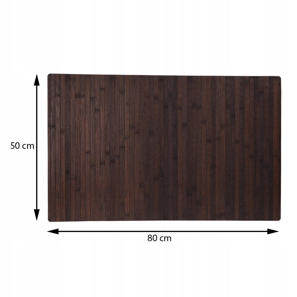 Bathroom Mat Bamboo Brown Carpet Bamboo 80cm Length 50 cm
