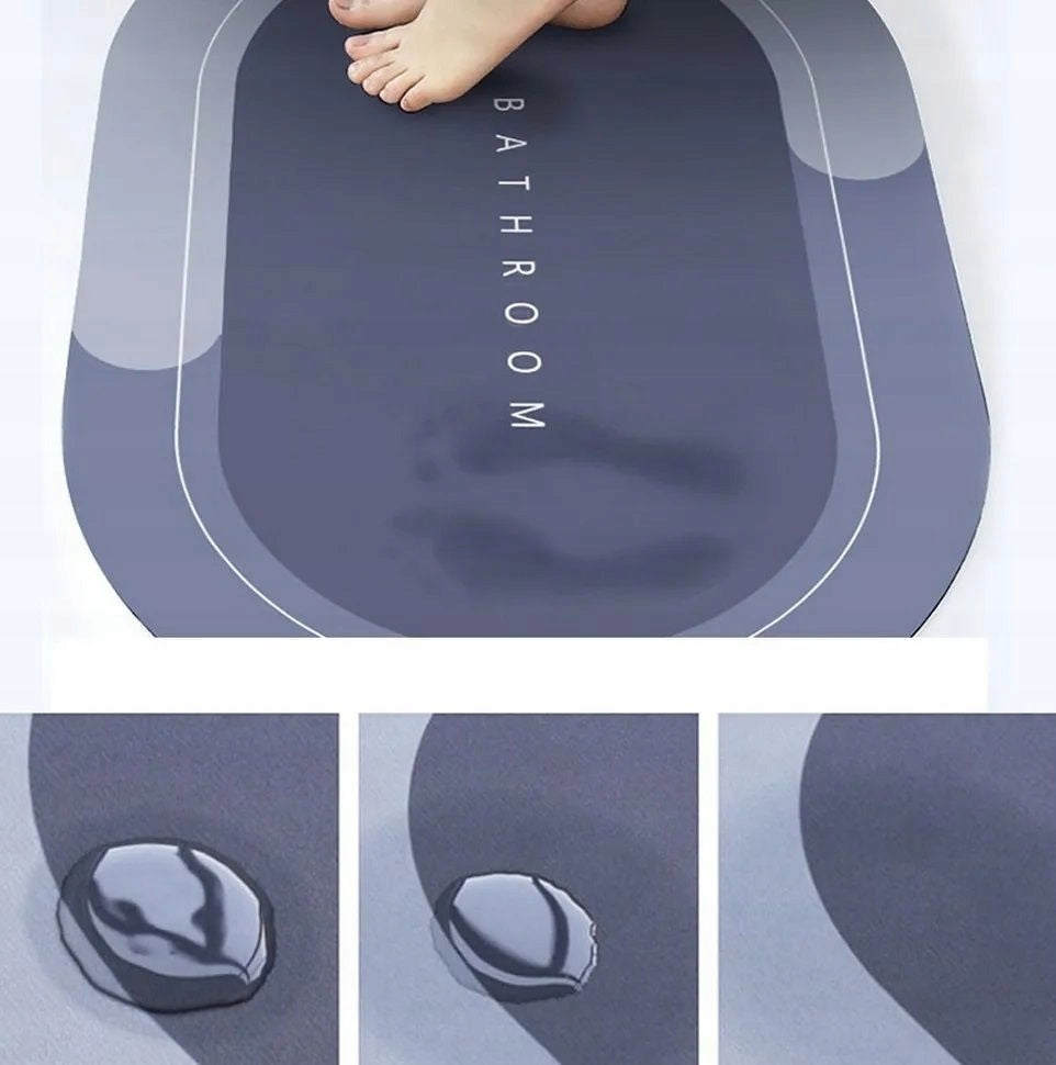 Bathroom Mat Quick Drying Bathroom Absorbent Rug Anti-slip XXL Length 60 cm
