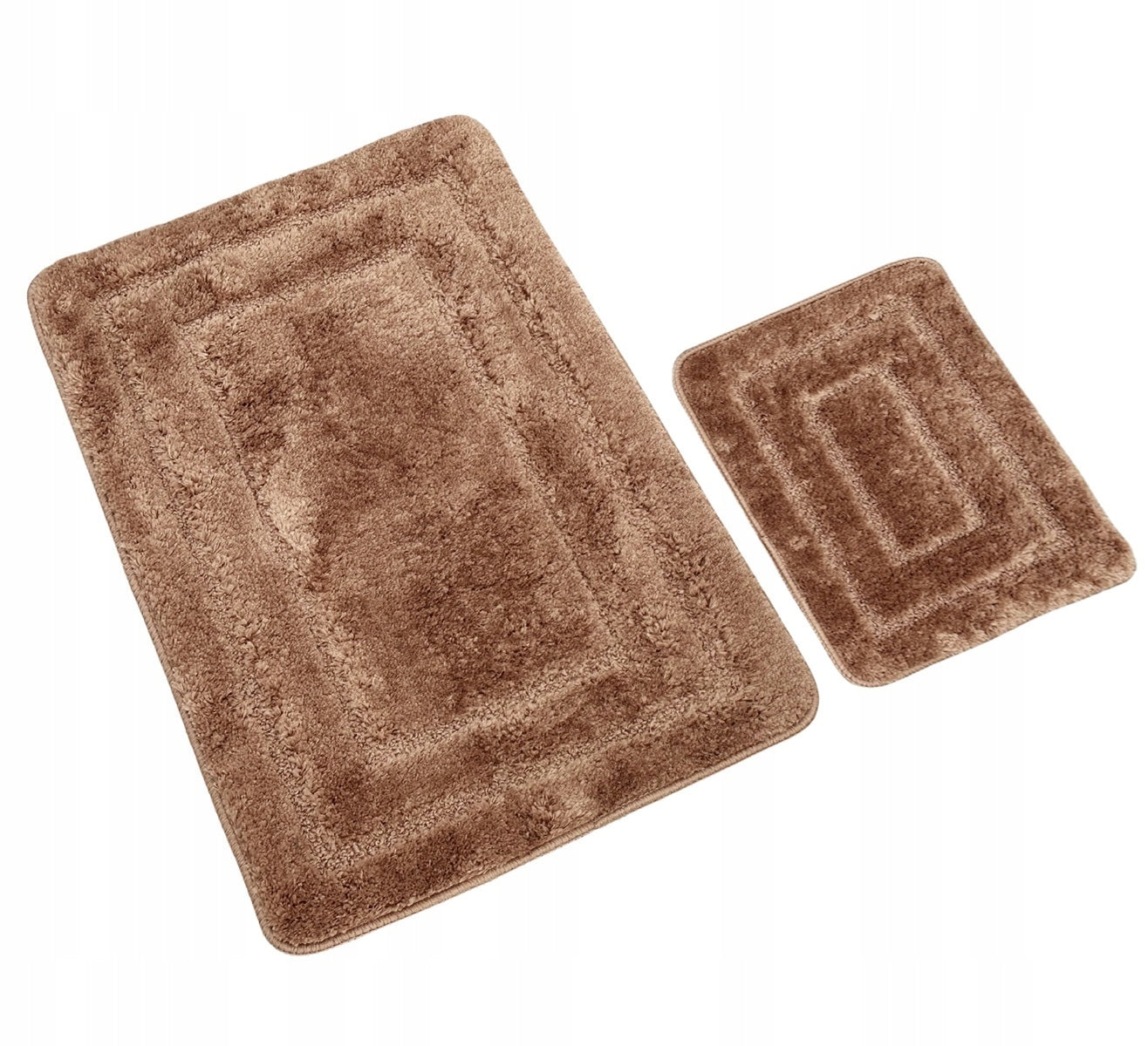 Bathroom Rug 2-Piece ALOR Euromat Fluffy Brown