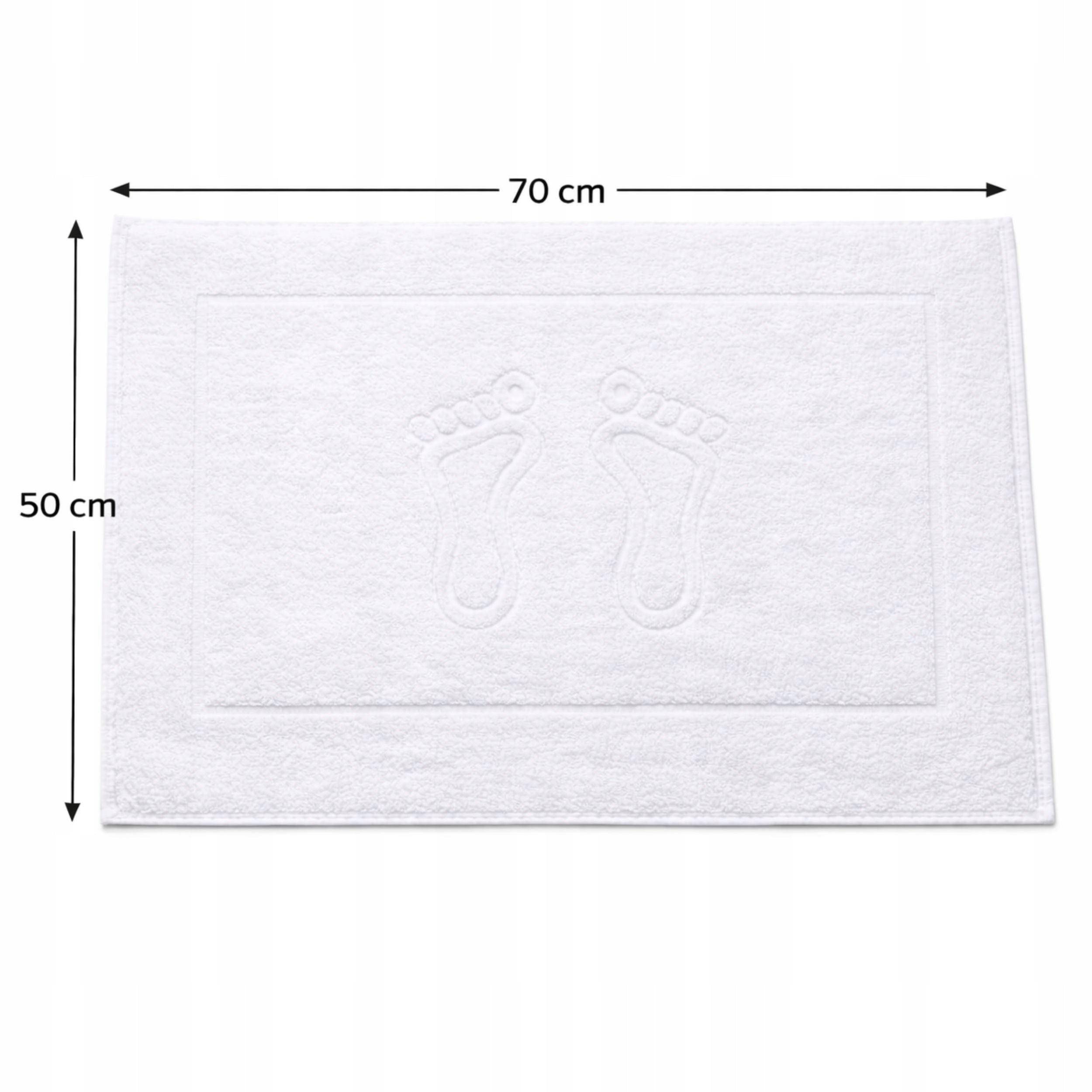 Bathroom Rug 50x70 cm hotel WHITE 650g cotton FOOT OEKO-TEX Brand Homeli