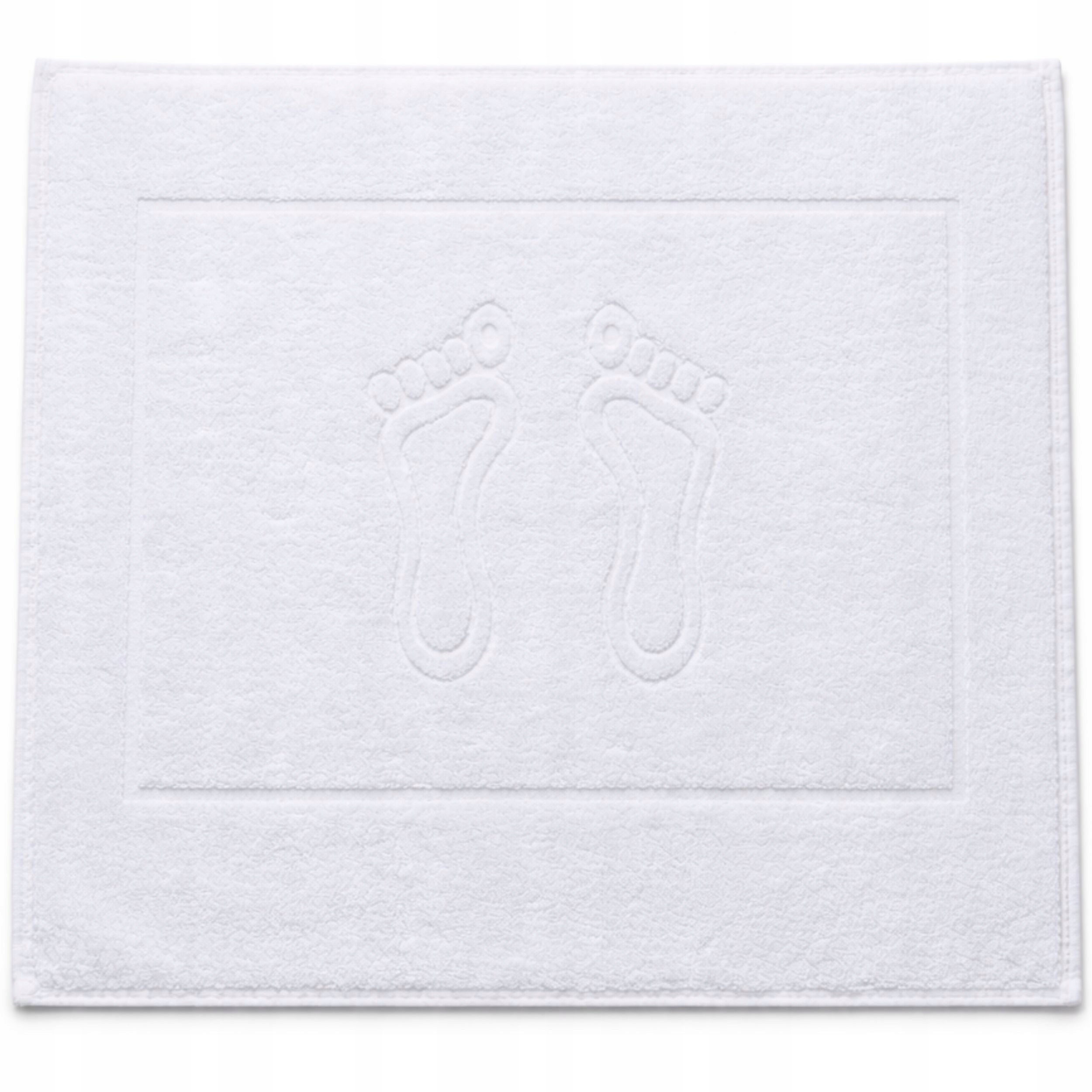 Bathroom Rug 50x70 cm hotel WHITE 650g cotton FOOT OEKO-TEX