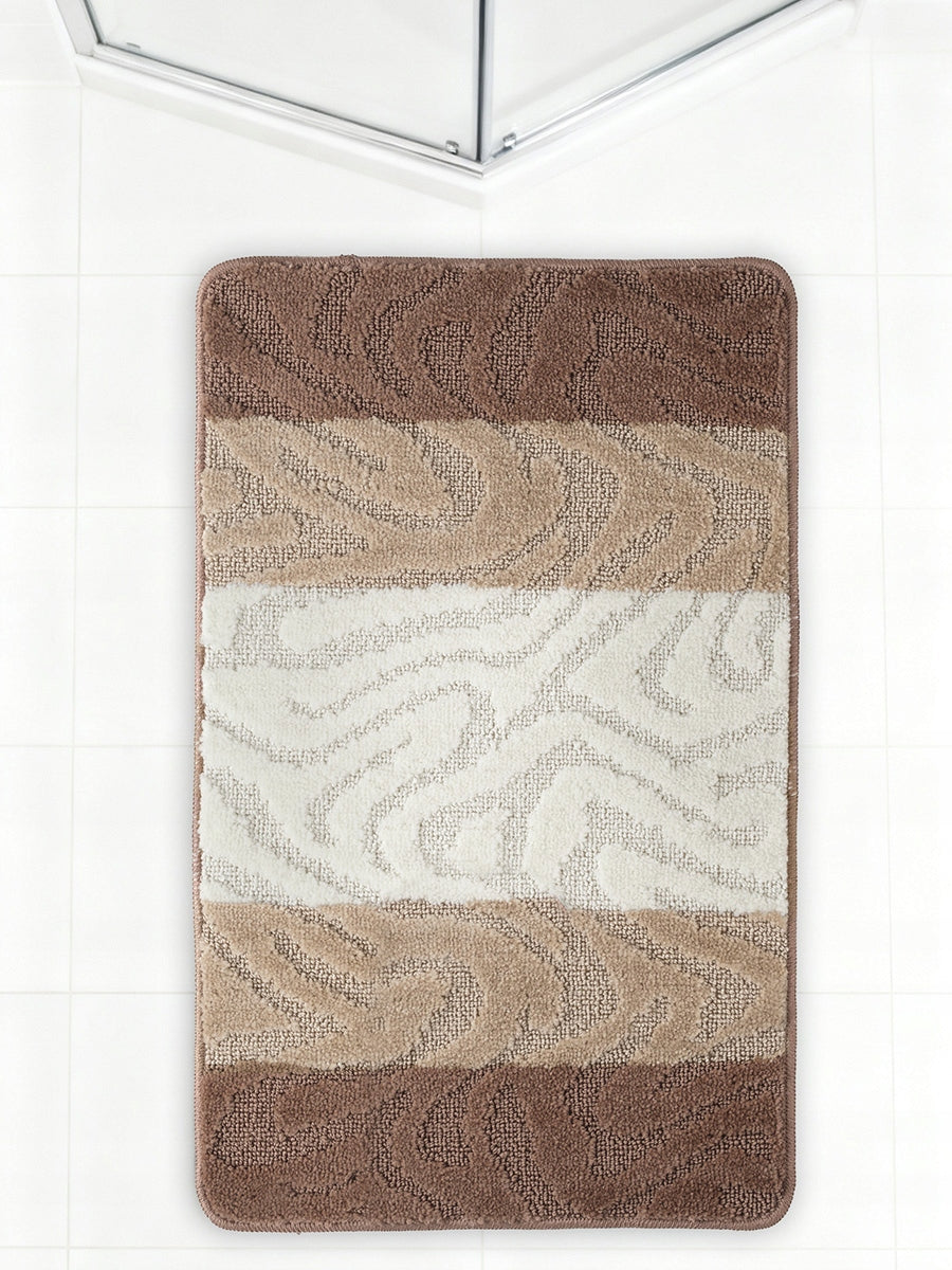 Bathroom Rug 50x80 Non-Slip Large Bathroom Mat BALI BROWN Packaging status original