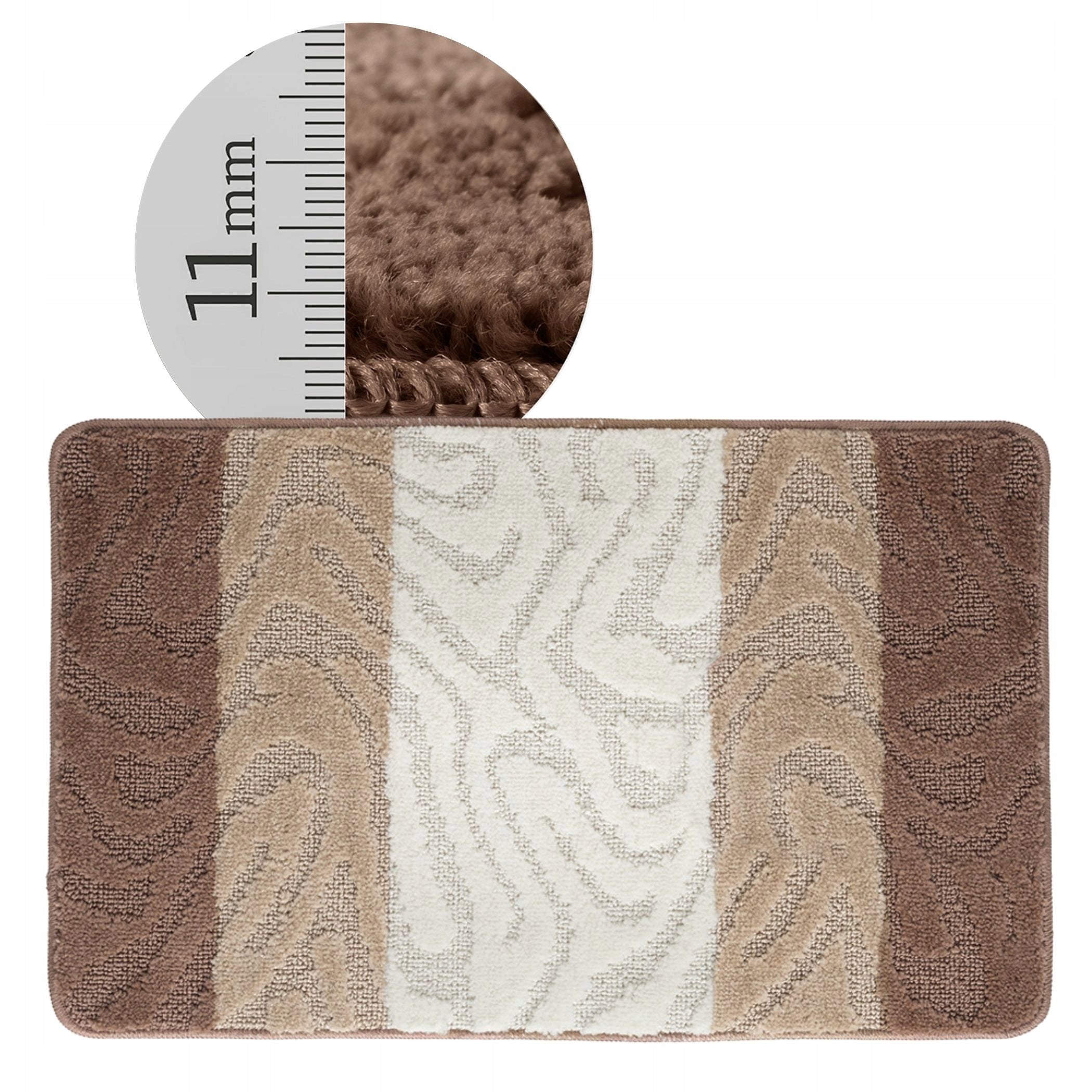 Bathroom Rug 50x80 Non-Slip Large Bathroom Mat BALI BROWN