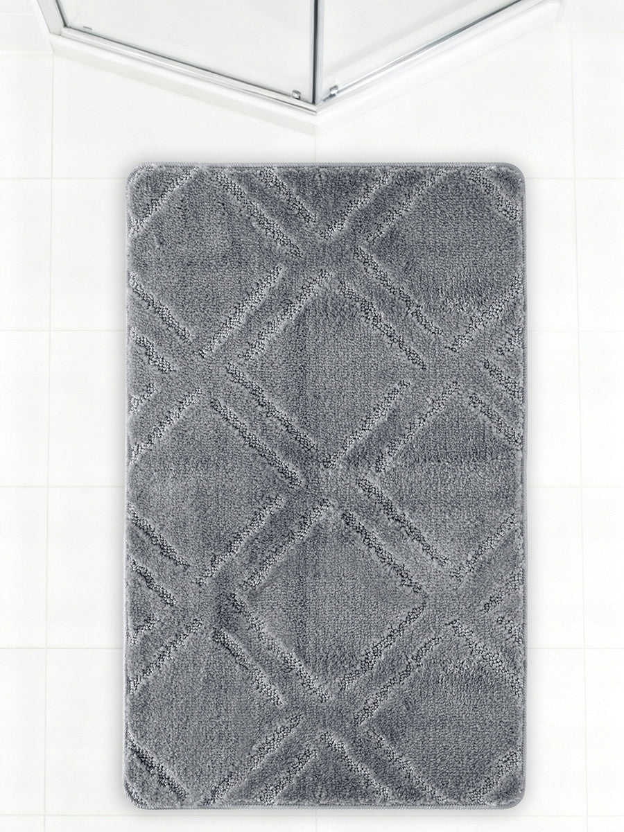 Bathroom Rug 50x80 Non-Slip Large Bathroom Mat Silver Grey Packaging status original