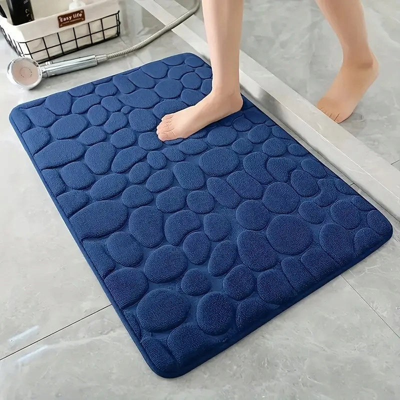 Bathroom Rug Anti-Slip Absorbent Soft Mat 40x60 Stone Effect Color multicolor