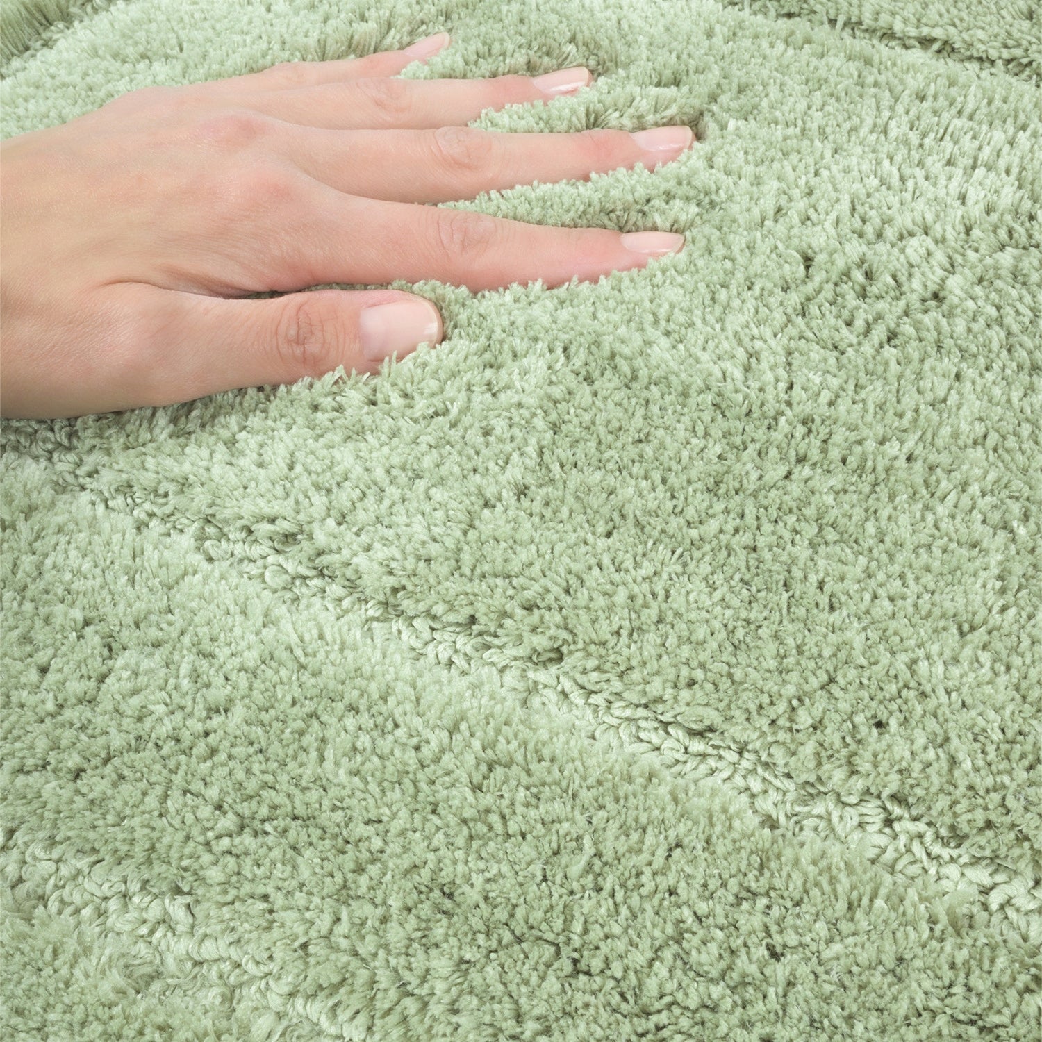 Bathroom Rug Anti-Slip Absorbent Washable Fashionable Green Sage Manufacturer code EF0329