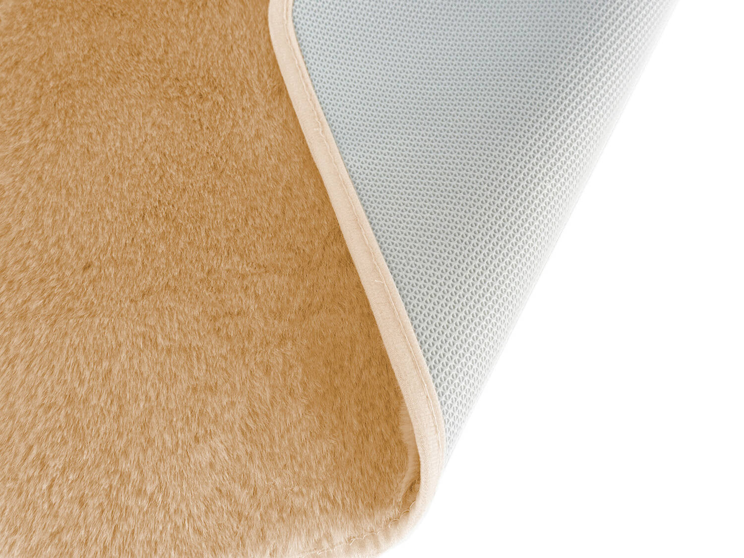 Bathroom Rug Anti-Slip Lombok Soft Fluffy Beige 2 Pieces Product width 50 cm