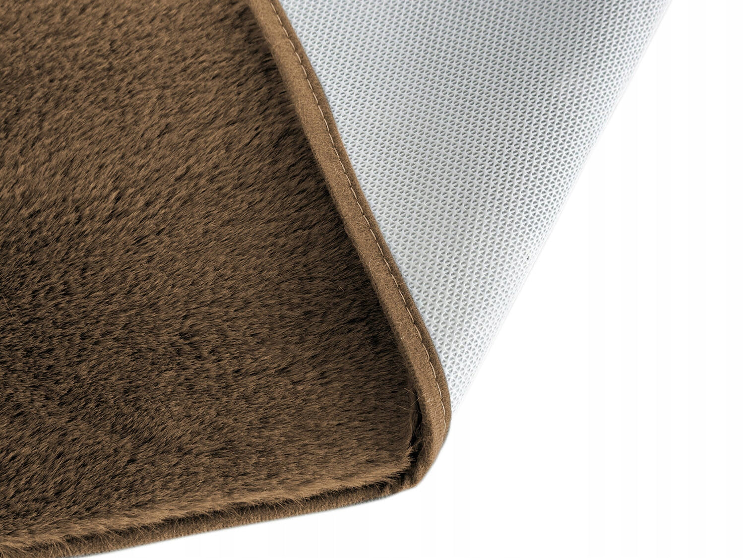 Bathroom Rug Anti-Slip Lombok Soft Fluffy Brown 50x80 cm Product width 50 cm