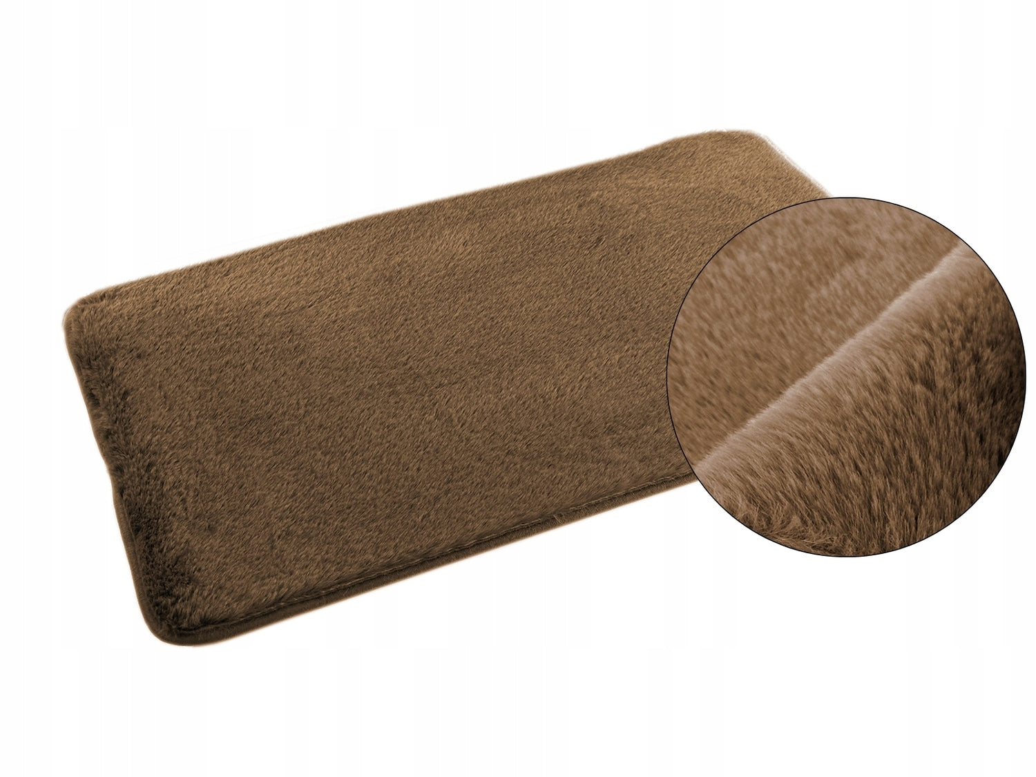 Bathroom Rug Anti-Slip Lombok Soft Fluffy Brown 50x80 cm