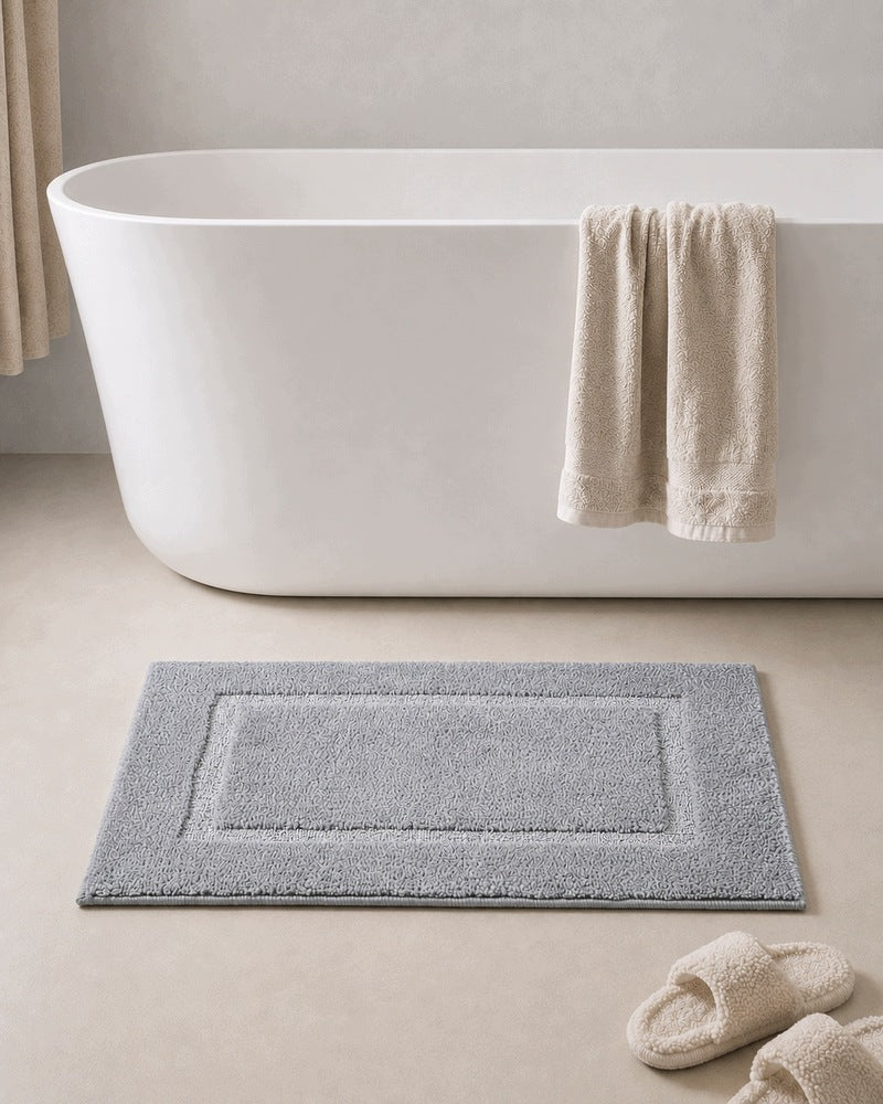 Bathroom Rug Anti-Slip Quick-Drying Mat Grey Soft 65x45 cm Manufacturer code AWD02162148