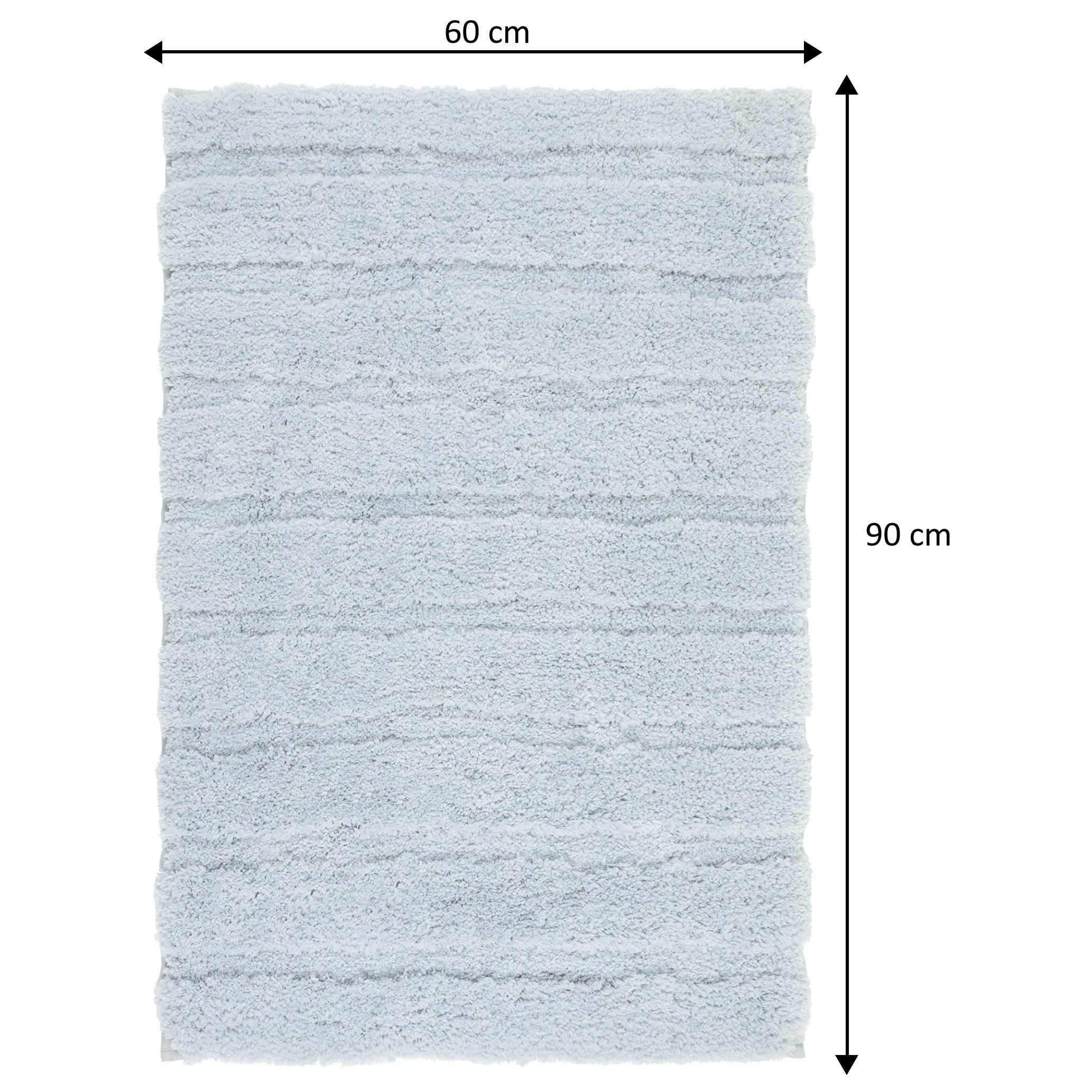 Bathroom Rug Anti-Slip Thick Soft Fluffy 60x90cm Grey Nice Shape rectangle