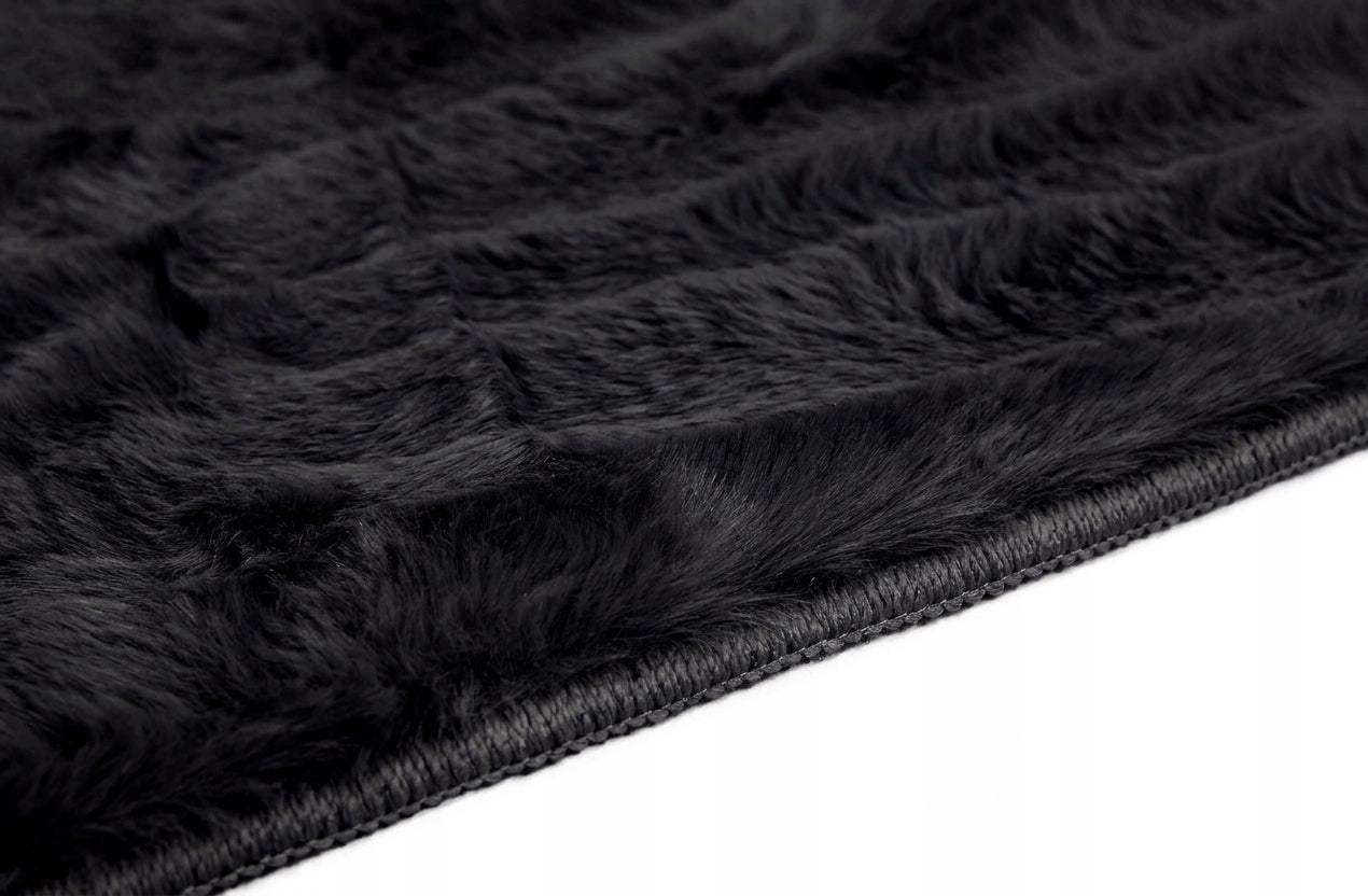 Bathroom Rug Anti-slip Soft Rabbit Black 80x120 cm Bella Shape rectangle
