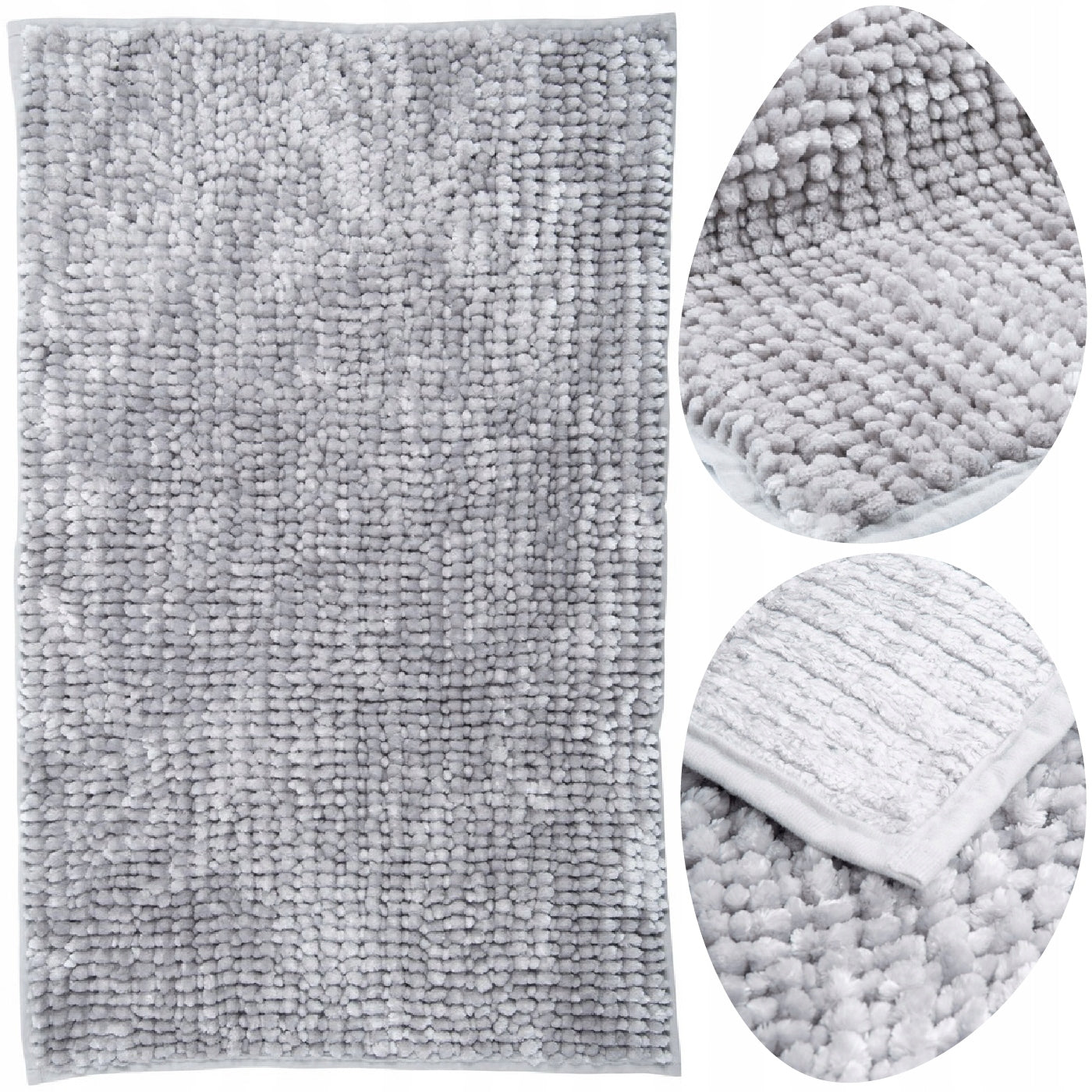 Bathroom Rug BATHROOM MAT 40x60 SOFT THICK Chenille gray