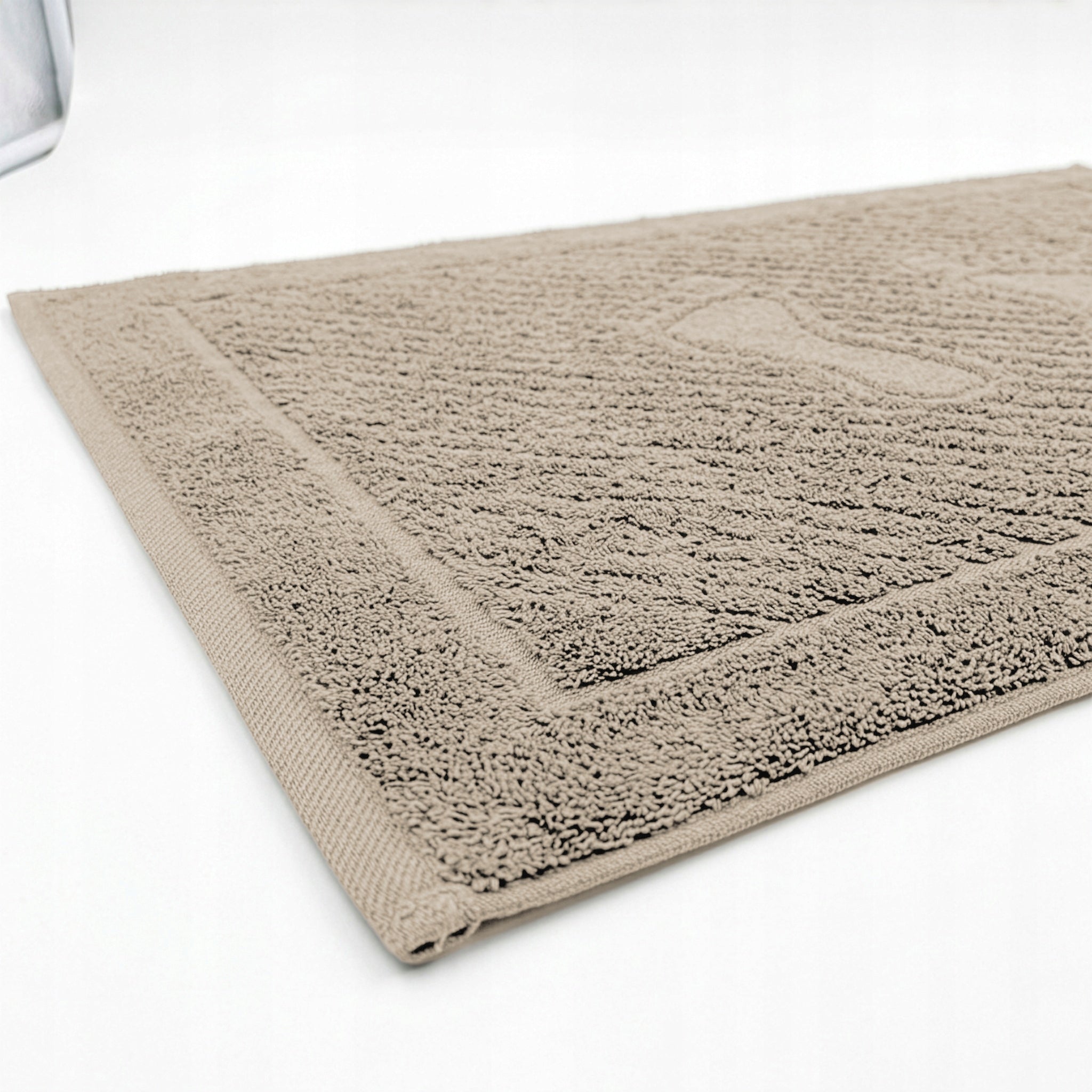 Bathroom Rug Beige 50x70 Cotton 650g Soft Absorbent Towel ESLI Length 70 cm