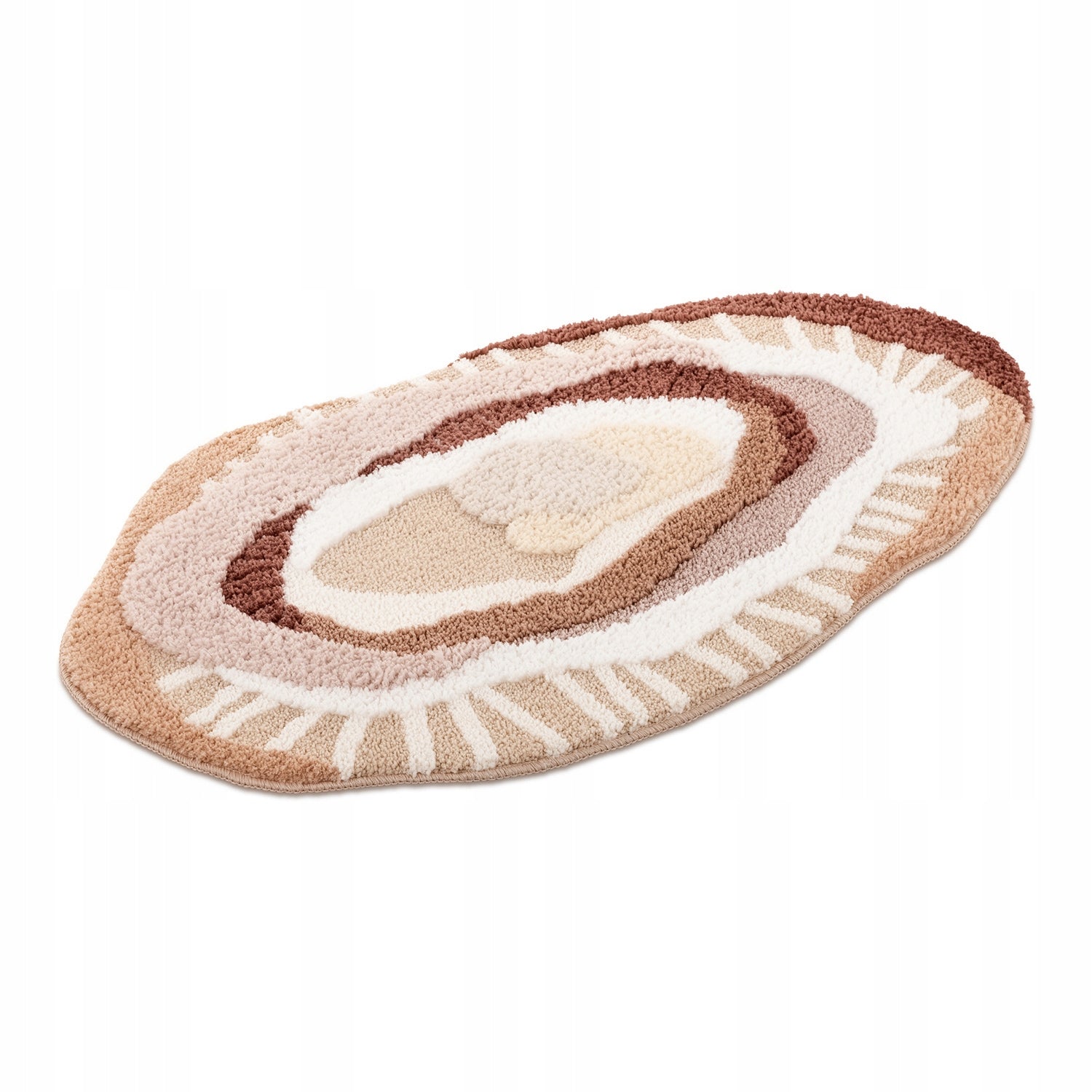 Bathroom Rug Beige Anti-slip 60x100cm Can Wash Soft Fluffy Packaging status original