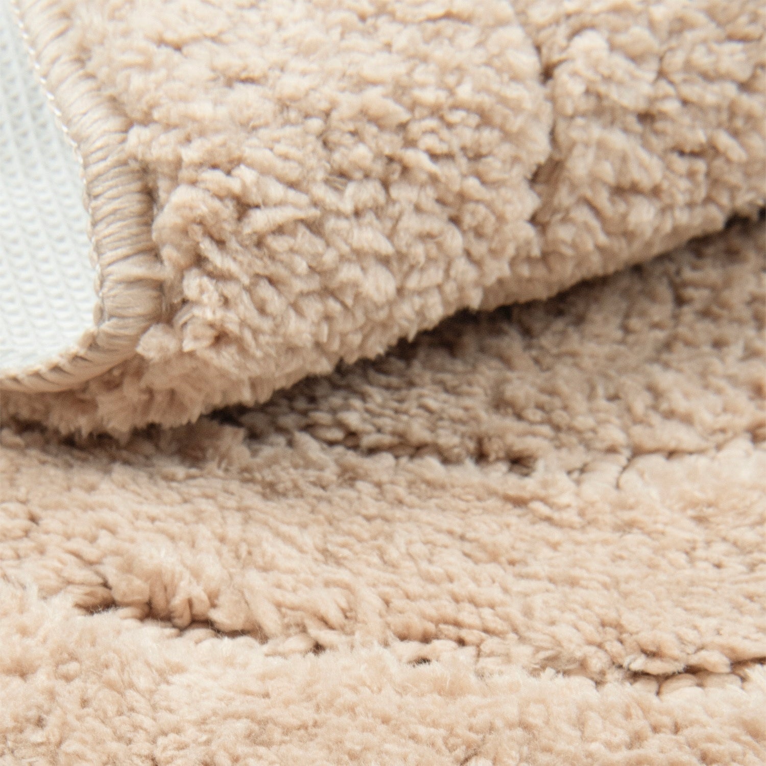 Bathroom Rug Beige Set 2pcs 40x60cm Oval Anti-Slip Soft Packaging status original