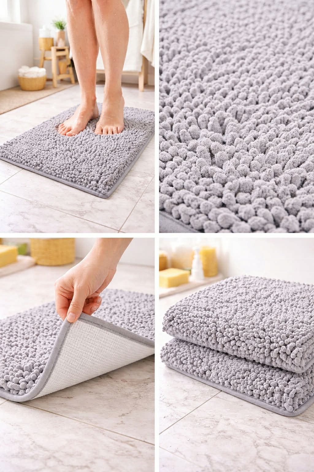 Bathroom Rug Chenille Non-Slip Quick Drying Soft Mat 60x40 Manufacturer code dywanik