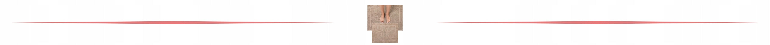 Bathroom Rug Cotton 100% Hotel Shower Mat 50x70cm Beige Product width 50 cm