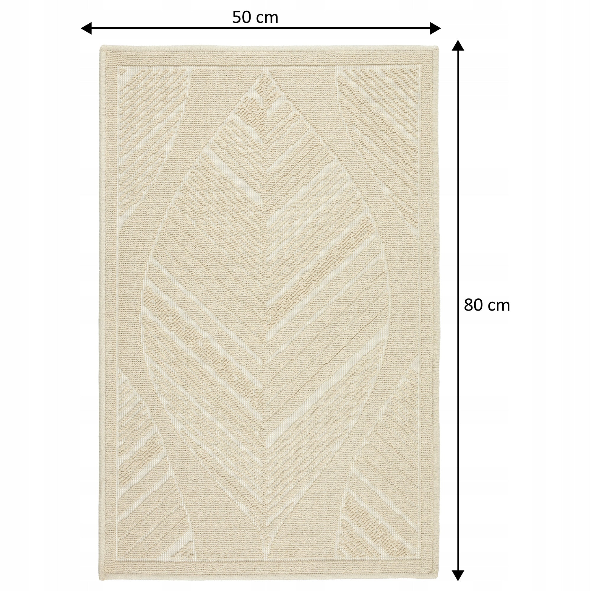 Bathroom Rug Cotton Egyptian Absorbent Anti-Slip Washable 50x80cm Product width 50 cm