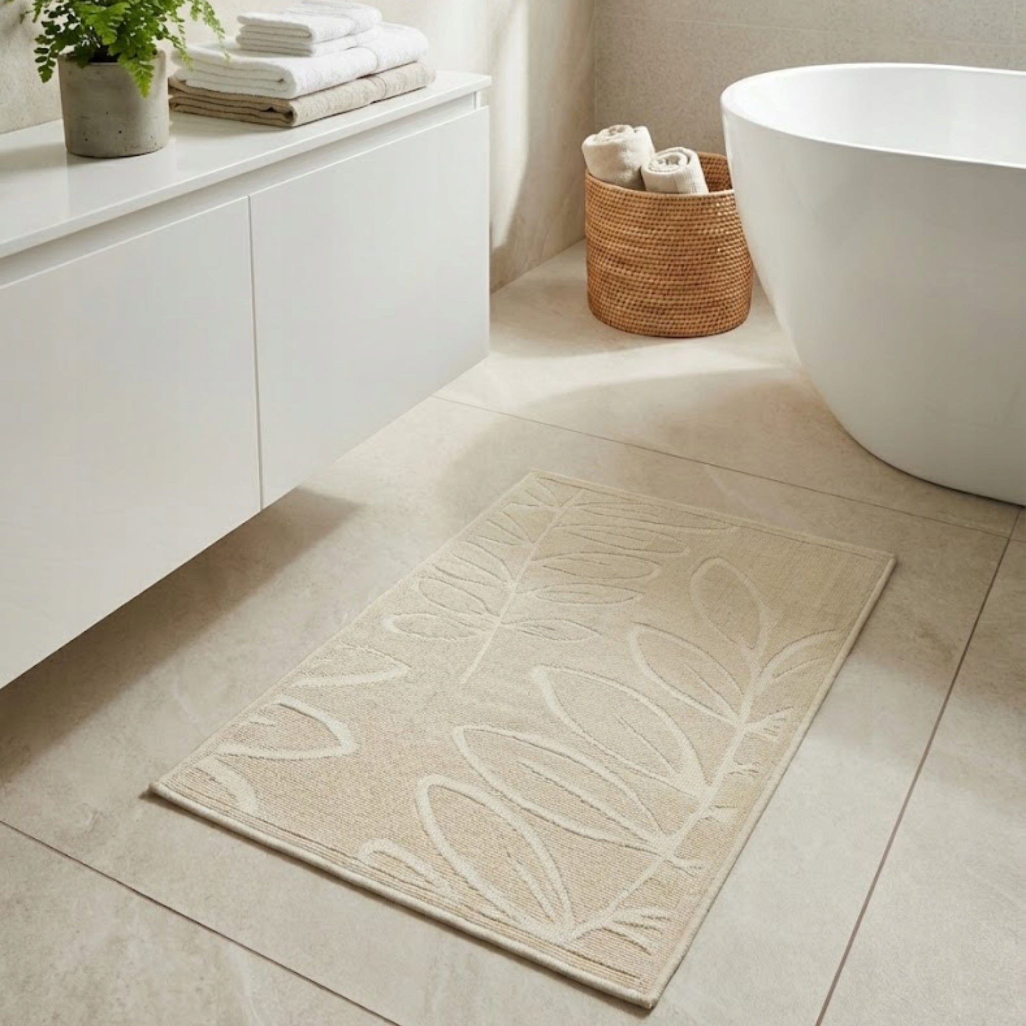 Bathroom Rug Cotton Mat Absorbent Non-Slip Hotel 60x90cm Thickness 8 mm