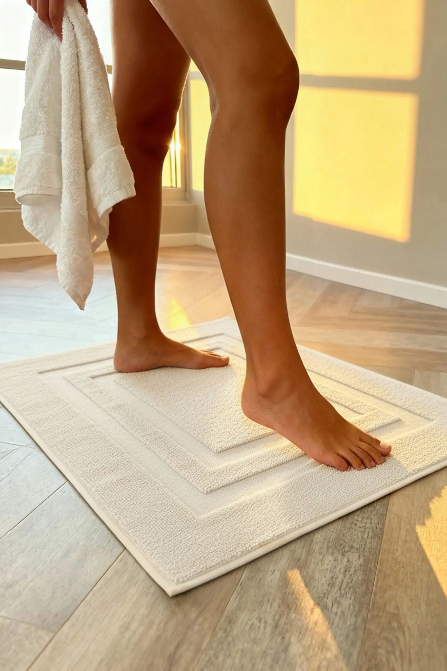 Bathroom Rug Cotton Ravo 50x70 Cream Product width 50 cm