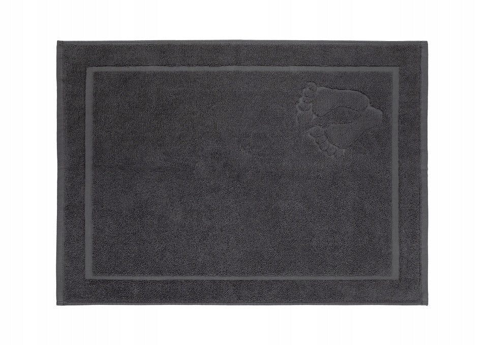 Bathroom Rug Cotton Thick 50x70 Graphite 750gram