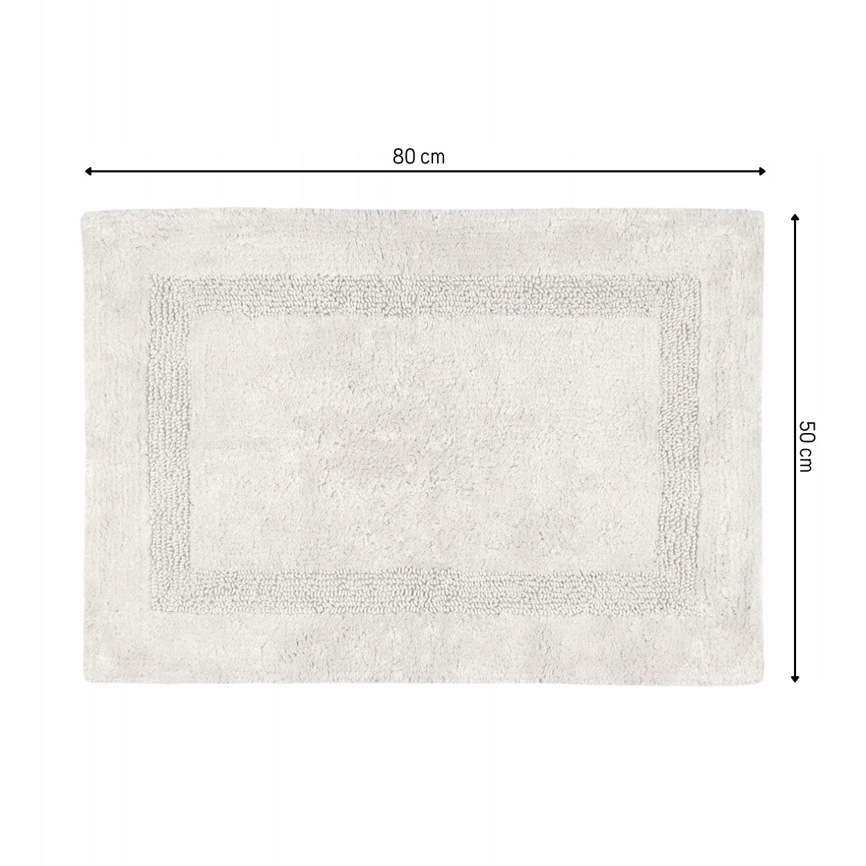 Bathroom Rug Cream 50x80 cm Absorbent Light Beige for Bathroom Soft Product width 50 cm