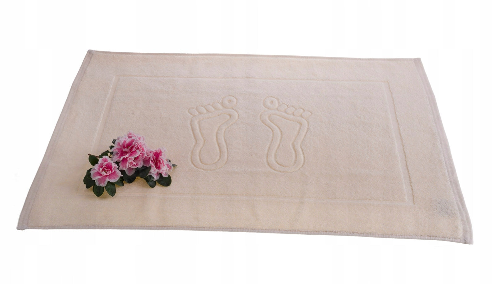 Bathroom Rug Ecru Towel Foot Durable 50x70 650g/m2 100% Cotton Manufacturer code Ręcznik stopka Rosa 50x70 ecru dywanik