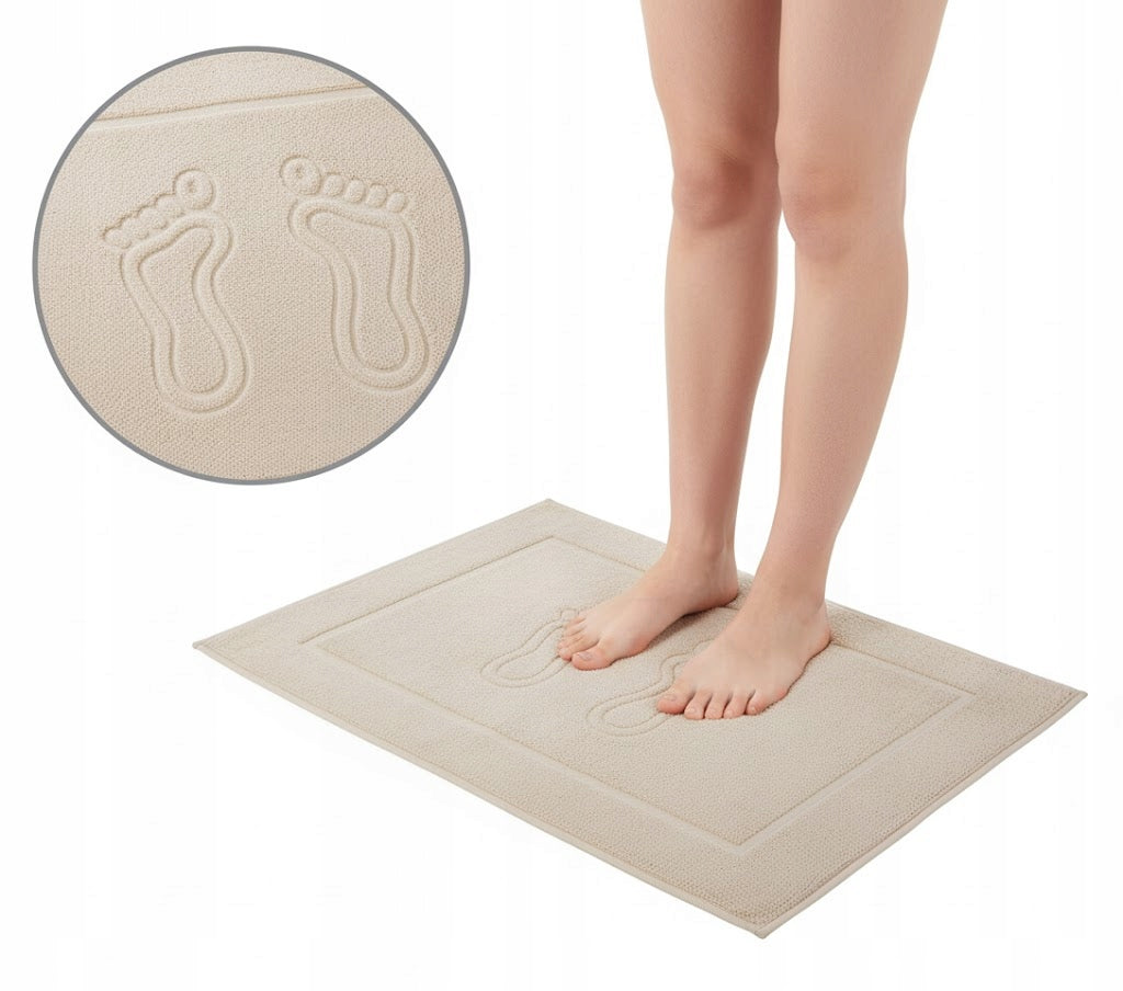 Bathroom Rug Ecru Towel Foot Durable 50x70 650g/m2 100% Cotton