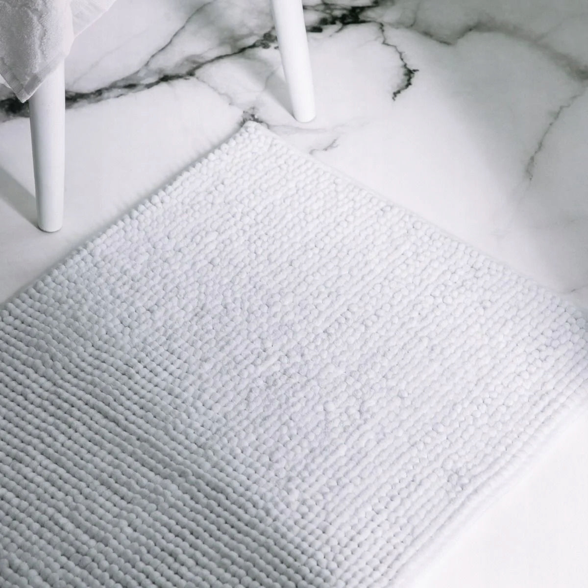 Bathroom Rug JON Anti-slip white 50x70 cm HOMLA Packaging status original