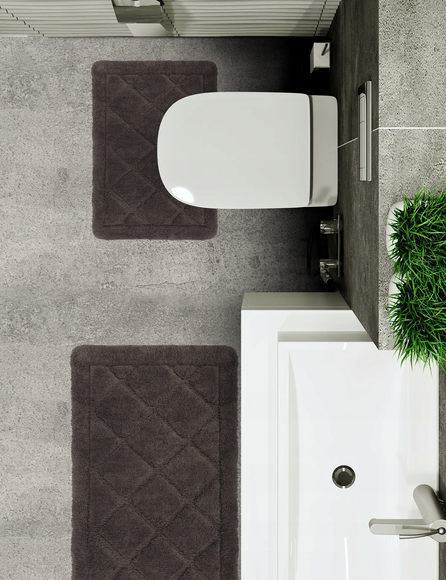 Bathroom Rug Large 60x100cm Soft Fluffy Soft Anti Slip For Laundry Packaging status original