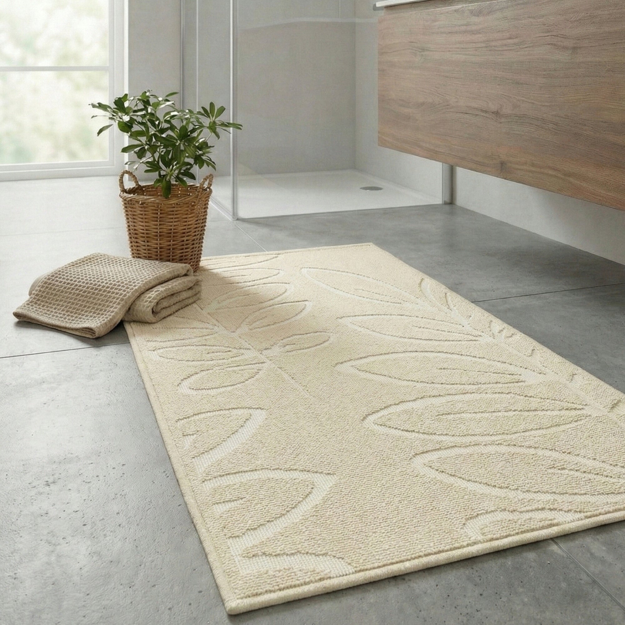 Bathroom Rug Large 73x135 Egyptian Cotton Anti Slip Hotel Cotton Packaging status original